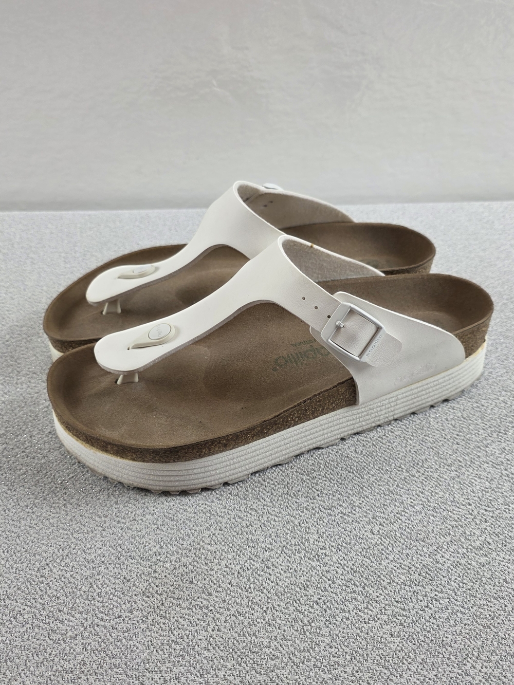Papillio by Birkenstock Giza Vegan Platform Thong Sandal White  W40/9-9.5